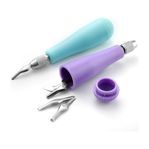 Beuiouer 6Pack Craft Linoleum Cutter Kit Carving Tools Assortment Linocut Tools Block Cutters for Block Printing, Assorted Color