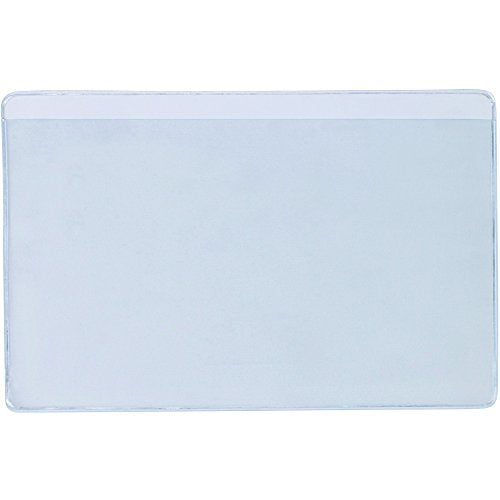 Partners Brand PLH208 SUPERSCAN® Press-On Vinyl Envelopes, Long Side Open, 3" x 5", Clear (Pack of 50)