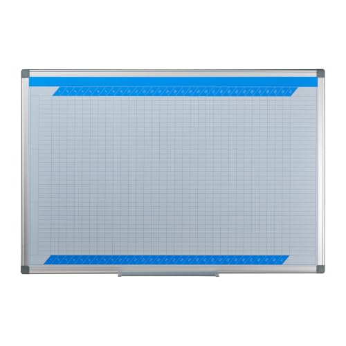 Relaxdays Whiteboard 3 Year Planner Wipe Clean Magnetic Planning Board with Pen Tray Magnetic Board 60 x 90 cm White Pack of 1