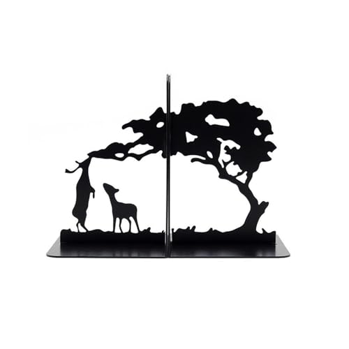 Book Organizer Metal Bookend, Decorative Heavy Book Ends for Shelves, Home Bookends for Books