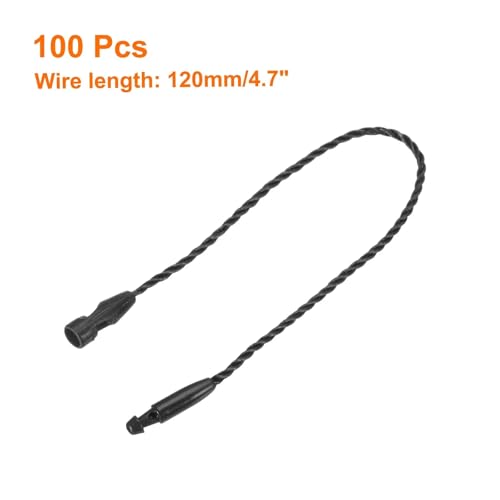 Hang Tag String 1000pcs Cotton Hang Tag String Snap Lock Pins Loop Price Fastener Plastic Tags Ties Fashion Bag Rope(Black 4.7 Inch)