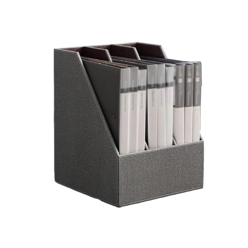 File Rack 3 Slot Desktop File Folder Organizer and Document Stand Journals Magazine Rack Letter Trays