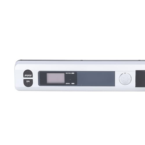 Portable Scanner, Photo Scanner for A4 Documents, 8.27 Inch Handheld Scanner for Books, Business, Picture, Photo, Receipts, JPG PDF Format Selection, UP to 900 DPI (Silver)