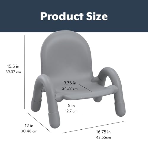 Children’s Factory Baseline 5" Child Chair, Royal Blue, 2 Pack, Stackable Ergonomic Seating Solution for Classrooms and Homeschools