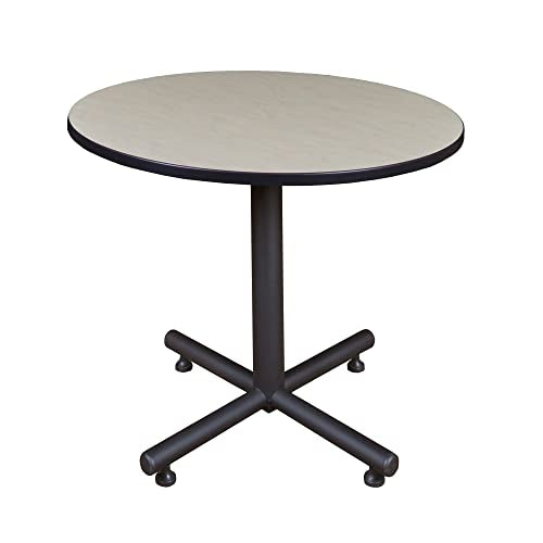 Regency Kobe 36 in. Round X-Base Breakroom Table- Maple