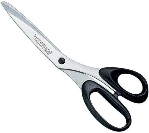 Victorinox Professional Household and Professional Scissors, Extra Sharp Blade, 21 cm, Robust Plastic Handle, Stainless Steel, Black