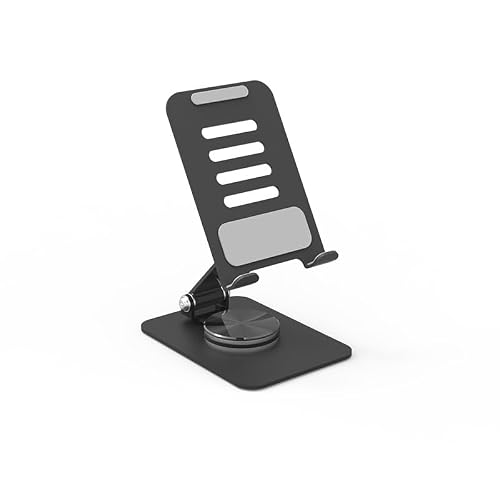 LWECMGSA Carbon Steel Book Stand Portable Folding Reading Rack 360 Degrees Holder