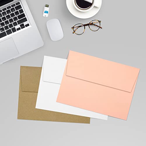 LUXPaper A7 Invitation Envelopes | Peel & Press | 5 1/4" x 7 1/4" | Blush Pink | 80lb. Text | 1,000 Qty