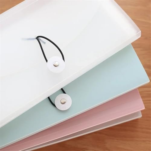 Filing Envelopes 13 Pockets Card Ticket Holder Organizer Office Supplies B6 PP File Folder Document Bag Receipt File Expanding Wallet Bill Folder Plastic Folders(Blue)