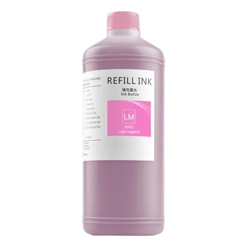 Bvuxenolith 1 pcs Pigment Ink Refill 1000 mL 8 Colors(Light Red)