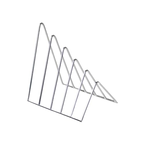 File Organizer File Folder Sorter Non Skid Desk Triangle Bookshelf Bookend Organizer for Recipe Office Desk(Silver)