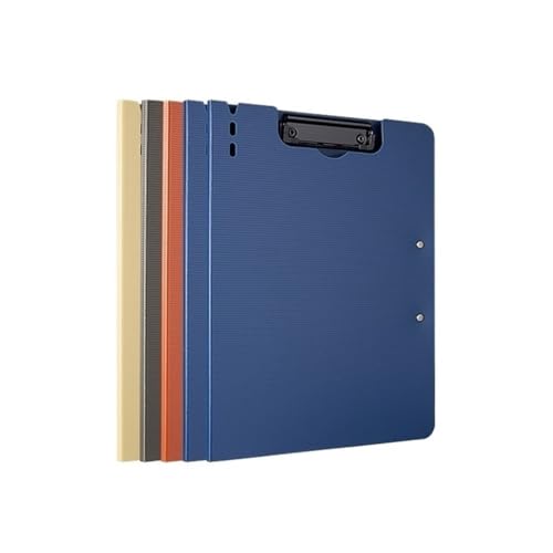 Filing Envelopes 5 Pcs Mixed Colours Double Clip A4 Folder Multi-Purpose Writing Pad for Data Contract Question Paper Storage Plastic Folders