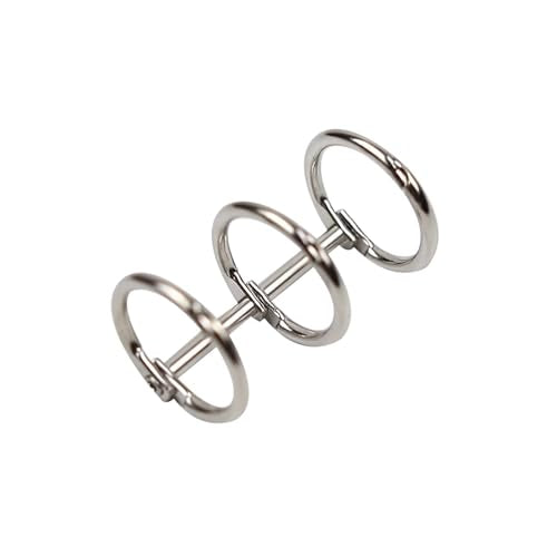 Binder rings 10Pcs Rings Clips, 3 Ring Loose Leaf Binders Book, for Notebook Diary Photo Album Binding(Brass)