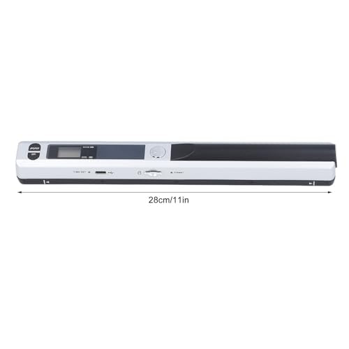 Portable Scanner, Photo Scanner for A4 Documents, 8.27 Inch Handheld Scanner for Books, Business, Picture, Photo, Receipts, JPG PDF Format Selection, UP to 900 DPI (Silver)