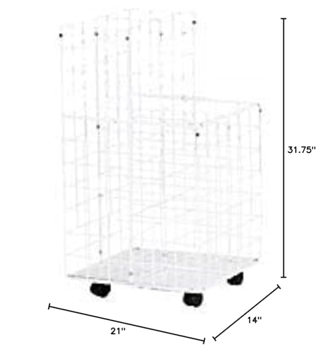 Safco Products 3088 Wire Roll File, 24 Compartment, White