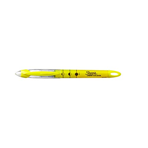 Sharpie Liquid Highlighters, Chisel Tip, Fluorescent Yellow, 5 Count