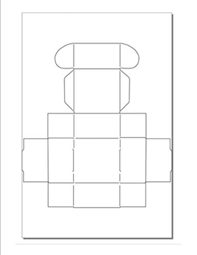 Print-Ready Business Card Box (3-3/4" x 3-5/8" x 2"), Die-Cut on 18" x 12" White 14pt C1S Cover Paper - 100 Sheets (Boxes)