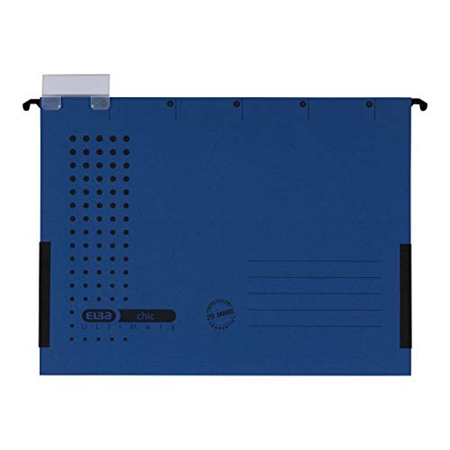 Elba Chic Ultimate 85743GB Suspension File Folder with Partially Closed Sides Pack of 25 Dark Blue