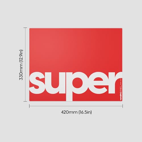 Pulsar Gaming Gears Superglide Pad v3 Glass Mouse Pad, L, Red