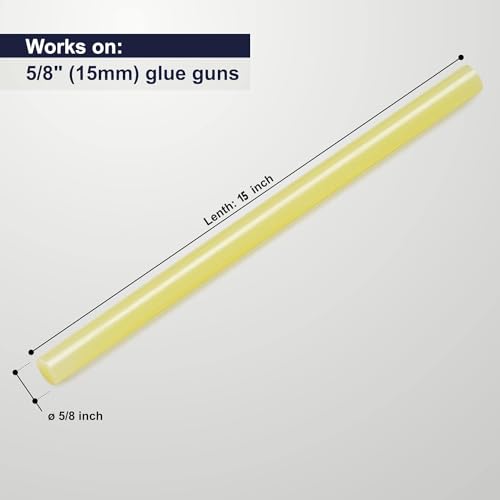ASA Extended Hot Glue Sticks 5/8" x 15", 25 lb Box, 185 Ct