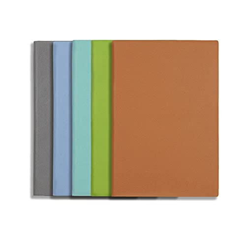 BDPP Journal Notebook Journal Classic Horizontal Line Soft Leather Notebook 5 Packs Simple Diary Suitable for Students to Make Plans Writing School Office Business (Color : A, Size : A5)