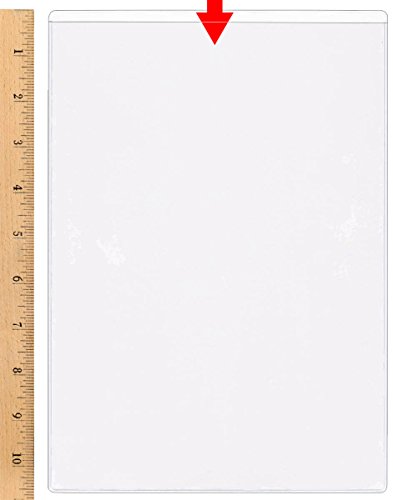 StoreSMART - Clear Plastic Pocket - 7" x 10" - 50-Pack - Open Short Side - PE3047S-50