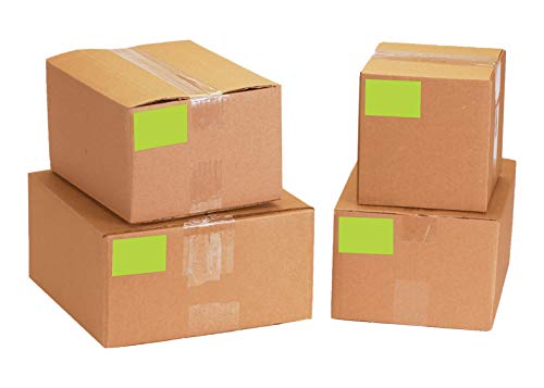 BOX USA BDL635J Tape Logic Inventory Rectangle Labels, "4" x 6", Fluorescent Green (Pack of 500)