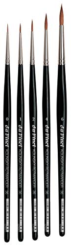 da Vinci Brushes 5359 da Vinci Watercolor Russian Red Sable 5359-5 Brush Set-Includes Series 36 Sizes 0, 1, 2, 4 & 6-Round Shape