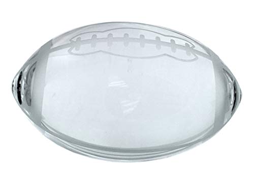 Amlong Crystal Football Paperweight 3.5 inch Width with Gift Box