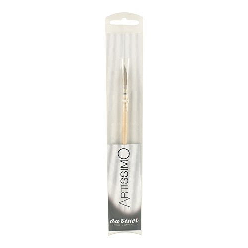 da Vinci Watercolor Series Artissimo Paint Brush, Round Pure Kolinsky Red Sable, Size 0 (428-0)