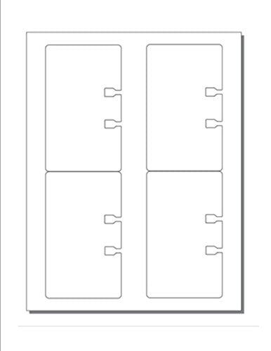 Print-Ready Jumbo Rotary File Cards w No Tab (3" x 5"), 4-UP on 8-1/2" x 11" White 65lb Cover Paper - 250 Sheets (1,000 File Cards)