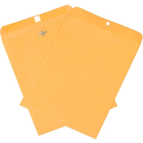 Kraft Clasp Envelopes, 9" x 12", 500 Pack, EN1004