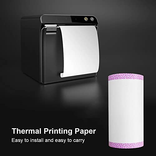 WERTGHJ 12 Roll Printable Sticker Paper Direct Thermal with Self-Adhesive 57x30mm for Paperang P1/P2 Pocket Printer