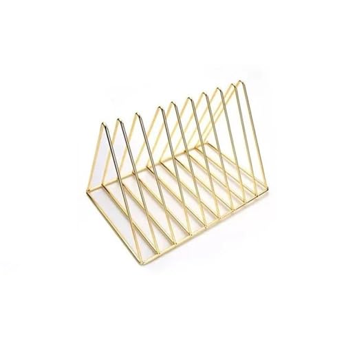 Desk File Organizer, Iron Triangle Bookshelf Study Desk Magazine Storage Rack Office Cultural Educational Supplies