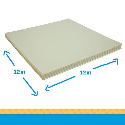 Sax Easy to Cut Unmounted Linoleum - 12 x 12 inches - Pack of 6