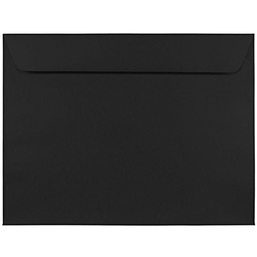 JAM PAPER 9 x 12 Booklet Premium Envelopes - Smooth Black - 100/Pack