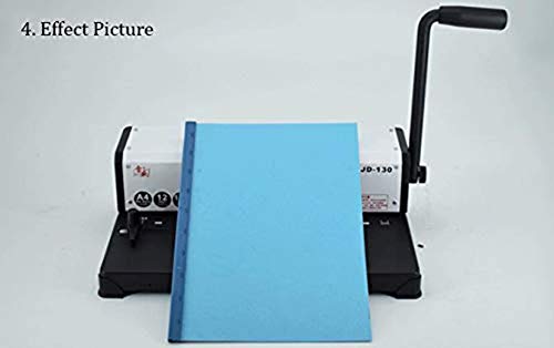 CGOLDENWALL Hole Punch 10 Holes Paper Puncher 3X8mm Holes for Contract/Tender/Document/PP Film Punching Desk Office Paper Punching Machine