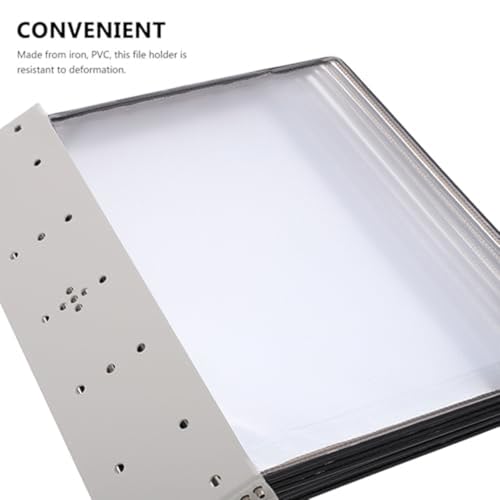 ZOCWJK Wall Mount Reference Organizer - Desktop Flip Display Folder, File Organizer for Desk,10 Double-Sided Display Pockets, Desktop Document Holder,Catalog Display Rack,