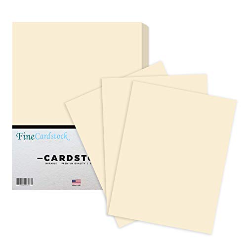 Cream Card Stock Paper - for Stationery Art and Craft, Printing and School Projects | 8.5 x 11 Pastel Colored Medium Weight Cardstock, 67 LB Vellum Bristol | 250 Sheets