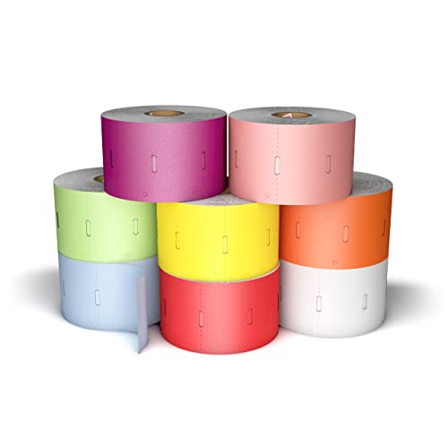 2.25in. X 1.375in. Direct Thermal Perforated Tags for Consignment, Barcoding and Tagging. Compatible The Zebra, Rollo, and More. 800999-009 and 10003282 Compatible -12 Rolls (Mix N Match)