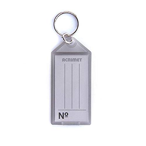 Acrimet 48-Key Cabinet with Lock, Wall Mount Wooden Key Organizer, Security Key Storage Box (48 Positions) with Numbered Hooks & Clear Gray Key Tags – Commercial & Home Use (Black)