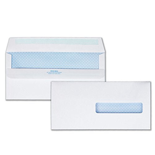 Quality Park Healthcare Claim Form #10 1/2 Envelopes, 1 Window, CMS-1500, Self Seal, Privacy Security Tint, 4-1/2 x 9-1/2 Inches, 24 lb White, 500/Box (QUA21438)