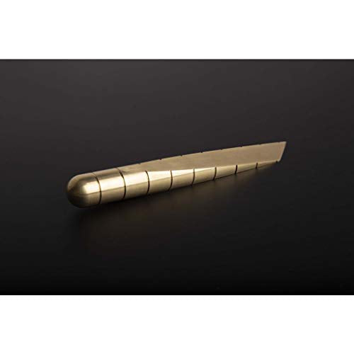 Craighill Desk Knife - Heavy Duty Multipurpose Tool for Precision Cutting, Letter Opener, Box Cutter, 5.25”, 4.5 oz - Brass