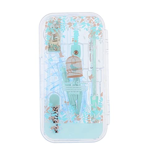 Muteiki Math Geometry Kit Combination Plotter Set,with Storage Case,for School Circle Drawing Tool and Architecture/C