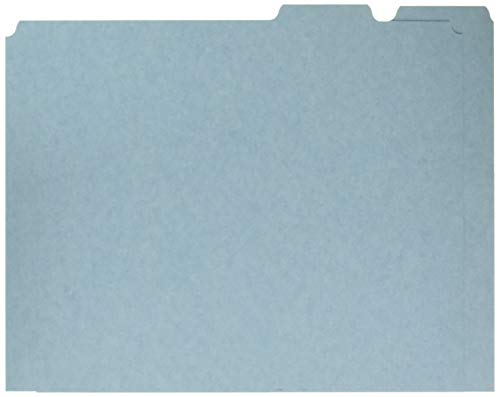 Pendaflex PFXPN205 Blank Tab File Guides, 25 pt. Blue Pressboard, 1/5 Cut, Letter, 100/box
