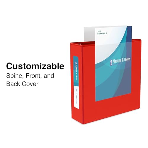 Staples Heavy-Duty 4-Inch D-Ring View Binder, Red, 800 Sheets