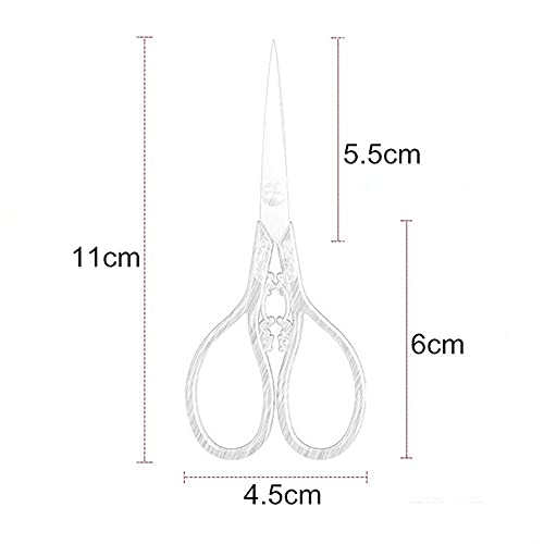 Craft Scissors Stainless Steel Antique Small Scissors Exquisite Craft Scissors Sewing Supplies and Accessories Cross Stitch Scissors (Color : Colorful) (Colorful)