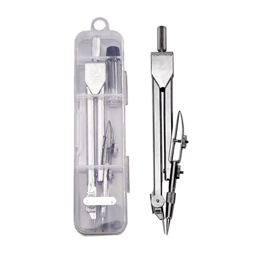 MENGKK Drafting Compasses Metal Compasses Set for Drawing Engineering Circle Design Instrument Tool Office School Student Drafting with Box Pencil Lead