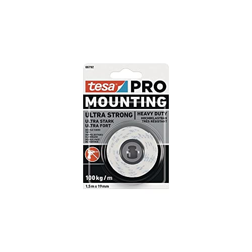 Tesa Mounting PRO Ultra Strong 66792-00000-00 Mounting Tape White (L x W) 1.5 m x 19 mm 1 pc(s)