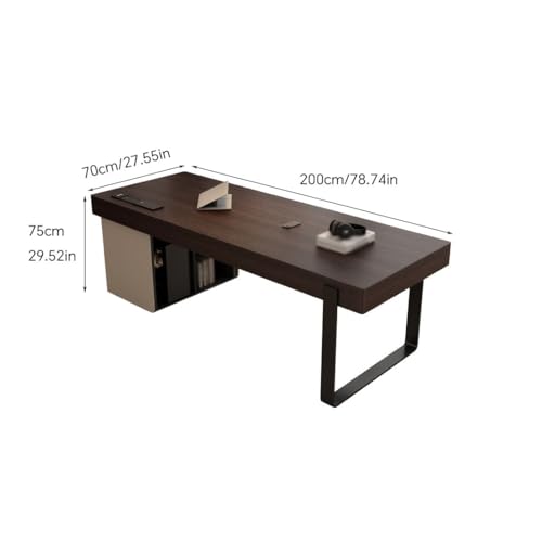 LINKIO Home Office Desks Solid Wood Desk Behind Sofa Home Boss Desk Study Computer Desk Computer Table Desk(200x70x75cm)